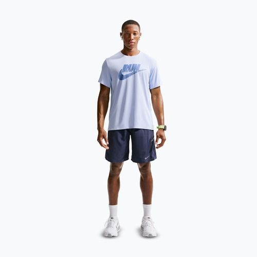 Koszulka do biegania męska Nike Miler Dri-Fit UV hydrogen blue/lapis
