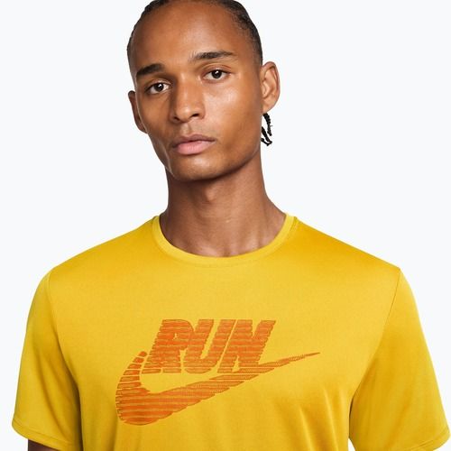 Koszulka do biegania męska Nike Miler Dri-Fit UV laser orange/total orange
