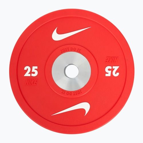 Obciążenie bumperowe Nike Strength Pro Urethane Bumper Plates 25 kg red/white