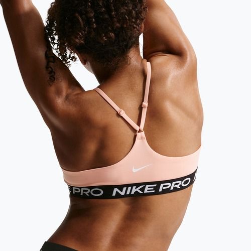 Biustonosz dziewczęcy Nike Pro Indy arctic orange/black/white