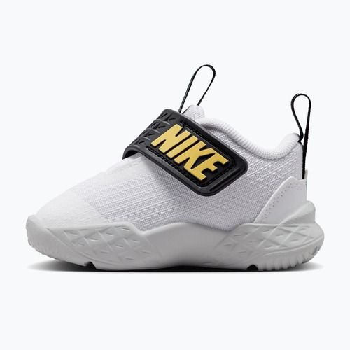 Buty dziecięce Nike Team Hustle D 12 white/black/clear emerald/topaz gold