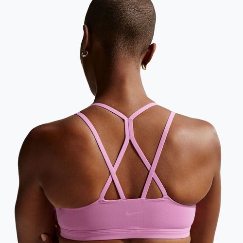 Biustonosz treningowy Nike Zenvy Strappy Light-Support light magenta/white