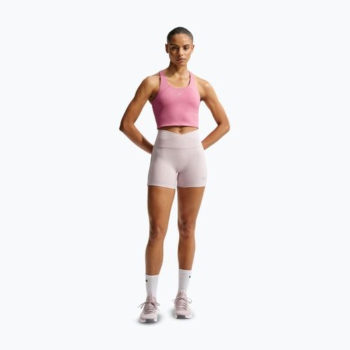 Koszulka do biegania damska Nike Tempo Medium Support Cropped Sports Bra peony