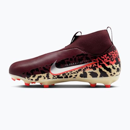 Buty piłkarskie dziecięce Nike United Jr. Mercurial Superfly 10 Academy MG burgundy crush/metallic silver