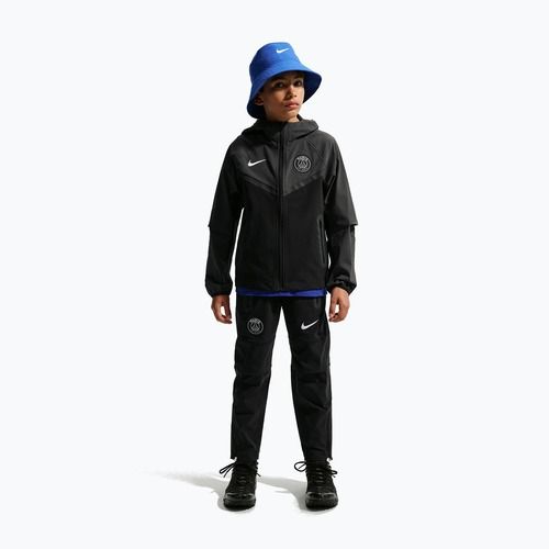 Kurtka piłkarska dziecięca Nike Paris Saint-Germain Tech Full Zip black/anthracite/white
