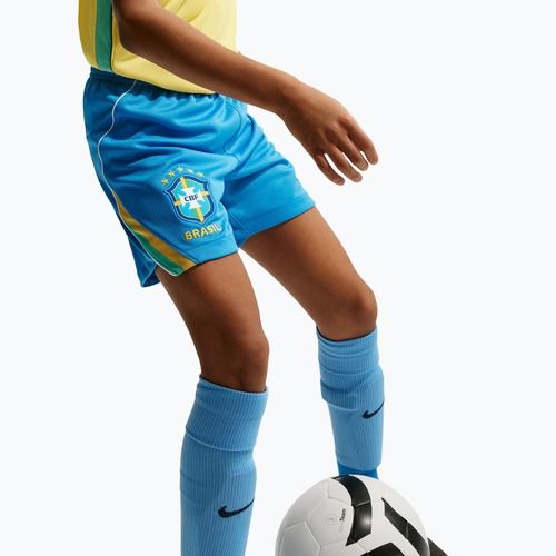 Spodenki piłkarskie dziecięce Nike Brazil 2026 Stadium Home Soccer Replica light photo blue/light menta/white