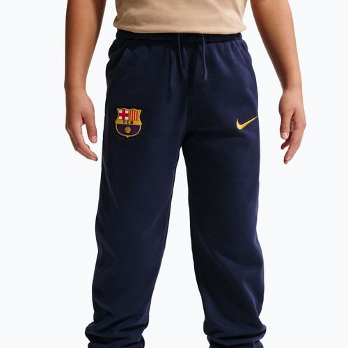 Spodnie dziecięce Nike FC Barcelona Club Jogger blackened blue/mineral yellow
