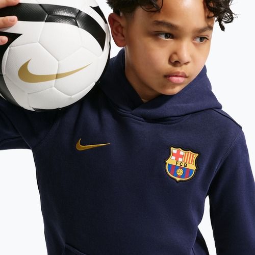 Bluza dziecięca Nike FC Barcelona Club blackened blue/mineral yellow