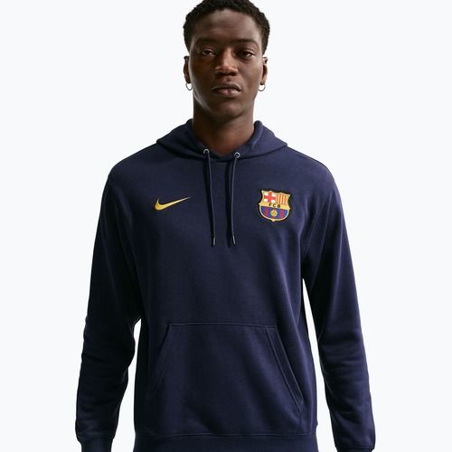 Bluza męska Nike FC Barcelona Club Hoodie blackened blue/mineral yellow