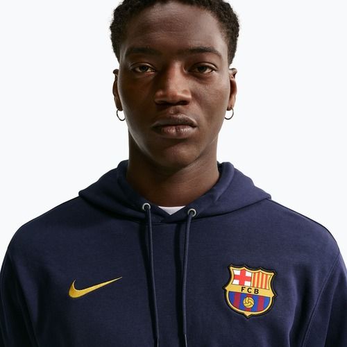 Bluza męska Nike FC Barcelona Club Hoodie blackened blue/mineral yellow