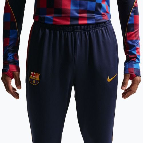 Spodnie piłkarskie męskie Nike FC Barcelona Strike Dri-Fit blackened blue/noble red/yellow