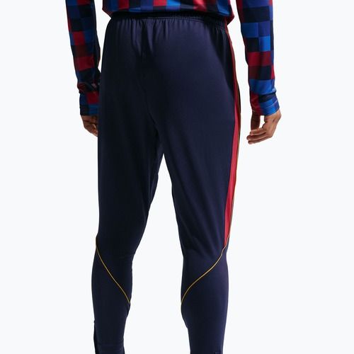 Spodnie piłkarskie męskie Nike FC Barcelona Strike Dri-Fit blackened blue/noble red/yellow