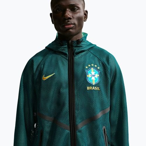Kurtka piłkarska męska Nike Brazil Soccer Anthem geode teal/light menta/midwest gold