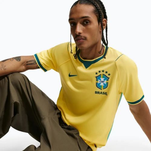 Koszulka piłkarska męska Nike Brazil 2026 Stadium Home Soccer Replica canary/light menta/geode teal