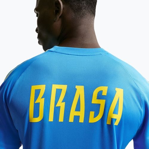 Koszulka piłkarska męska Nike Brazil Strike light photo blue/light menta/midwest gold