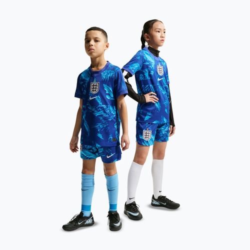 Spodenki piłkarskie dziecięce Nike England 2026/27 Stadium Goalkeeper astronomy blue/black/white
