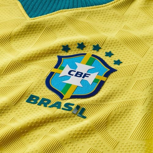 Koszulka piłkarska dziecięca Nike Brazil 2026/27 Match Home canary/light menta/geode teal