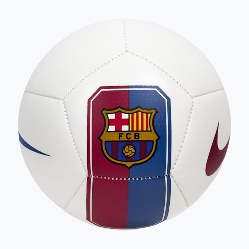 Piłka do mini piłki nożnej Nike Skills FC Barcelona white/cardinal red rozmiar 1