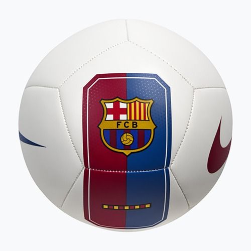 Piłka do piłki nożnej Nike Pitch FC Barcelona white/cardinal red rozmiar 5