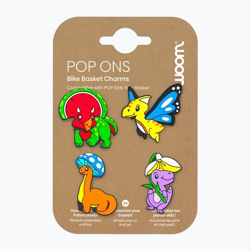 Przypinki do koszyka rowerowego woom POP ONS florassic park
