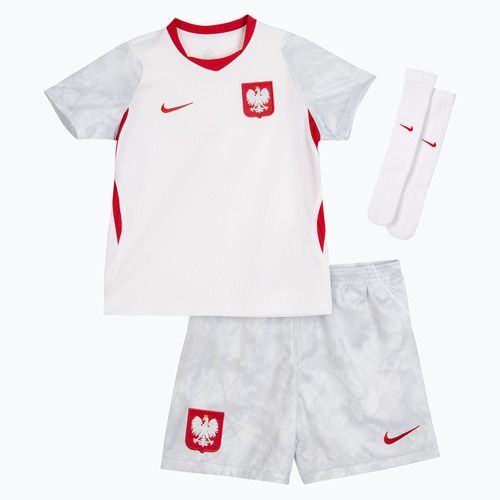 Komplet reprezentacji Polski dziecięcy domowy Nike Dri-Fit white/field silver