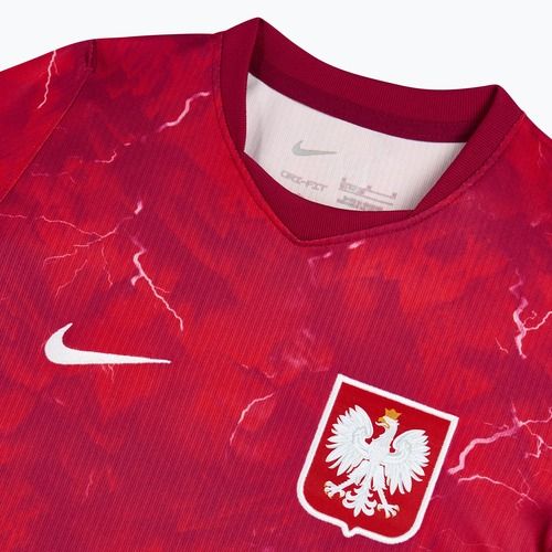 Koszulka reprezentacji Polski dziecięca wyjazdowa Nike Dri-Fit 2026 noble red/sport red