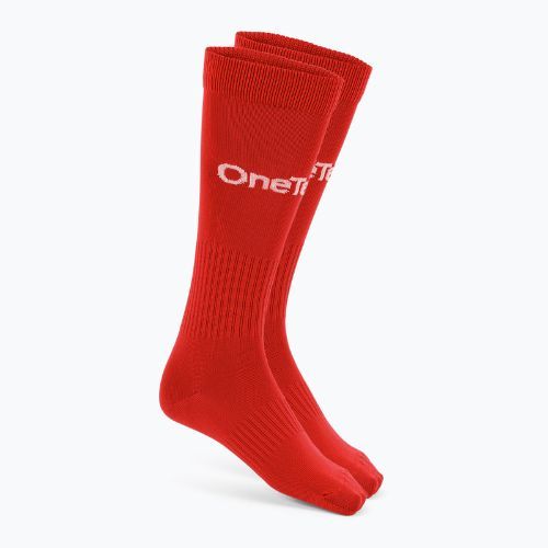 Skarpety piłkarskie OneTeam Precision football socks zestaw 2-pack czerwony