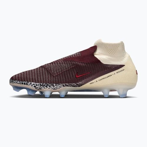 Buty piłkarskie męskie Nike United Phantom 6 High Elite FG burgundy crush/fossil/university red