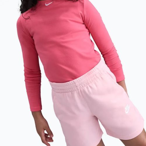 Spodenki dziecięce Nike Sportswear Club Fleece med soft pink/med soft pink/white