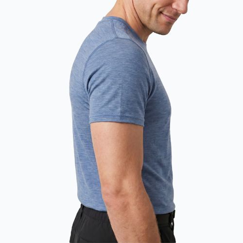 Koszulka termoaktywna męska WOOLCANO Merino 100% TEE0546 niebieska