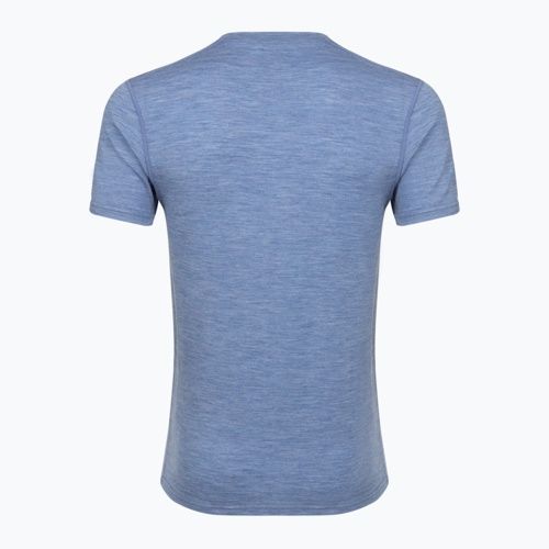 Koszulka termoaktywna męska WOOLCANO Merino 100% TEE0546 niebieska