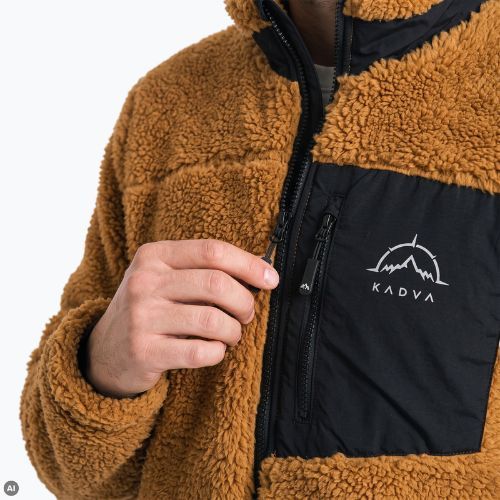 Bluza polarowa męska KADVA Rodvik brązowy