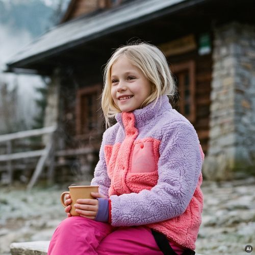 Bluza polarowa dziecięca KADVA RODVIK KDG różowy
