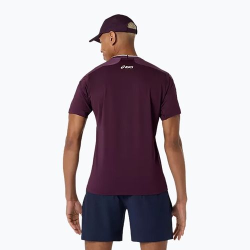 Koszulka tenisowa męska ASICS Match Jacquard dark aubergine