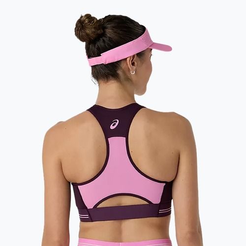 Biustonosz treningowy ASICS Game Compression Bra Dark Aubergine/Bubblegum