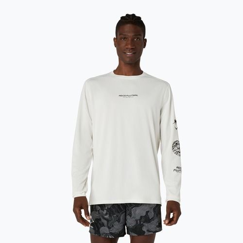 Longsleeve do biegania męski Asics Fujitrail Logo Ls Top Cream