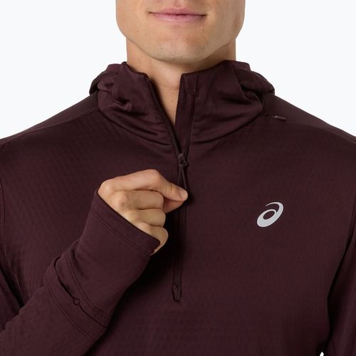 Bluza do biegania męska ASICS Road Winter Ls Hoodie dark currant