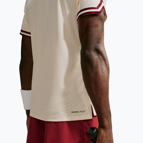 Koszulka męska Nike Court Slam Aero-Fit pale ivory/team red