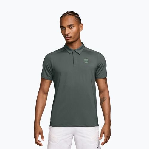 Koszulka polo męska Nike Court Dri-Fit Advantage camo green/cucumber calm