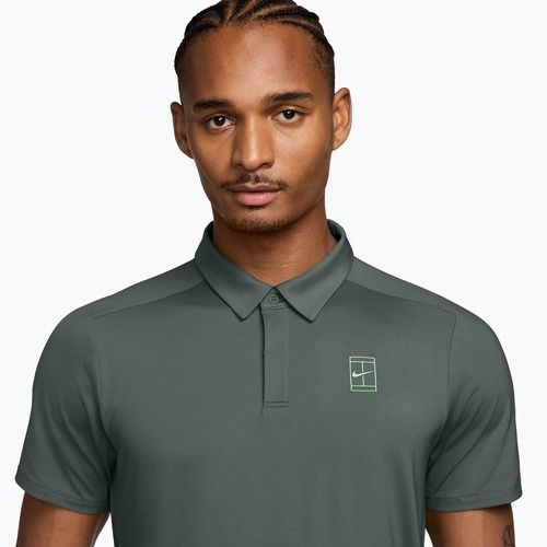 Koszulka polo męska Nike Court Dri-Fit Advantage camo green/cucumber calm