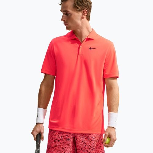 Koszulka tenisowa męska Nike Court Dri-Fit Polo Solid bright crimson/black