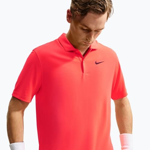 Koszulka tenisowa męska Nike Court Dri-Fit Polo Solid bright crimson/black