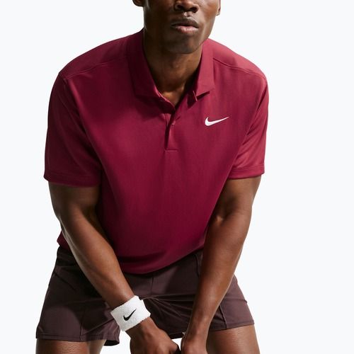 Koszulka tenisowa męska Nike Court Dri-Fit Polo Solid team red/white