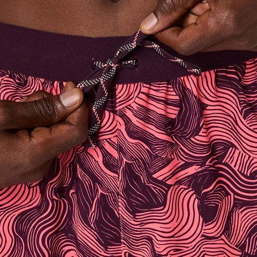 Spodenki do biegania męskie ASICS Fujitrail All Over Print 5In Short blazing coral/dark aubergine
