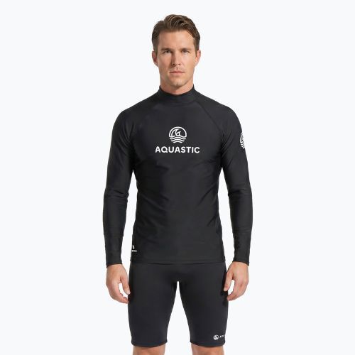 Longsleeve do pywania Aquastic RIMOS LS UV 50+ UPF czarny