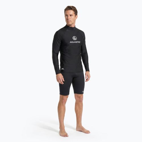 Longsleeve do pywania Aquastic RIMOS LS UV 50+ UPF czarny