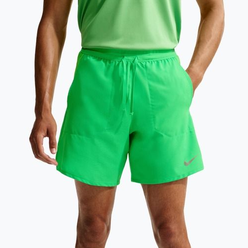 Spodenki męskie Nike Stride Dri-Fit Brief-Lined 5" green spark