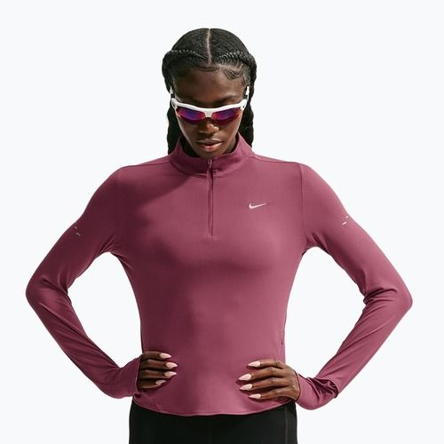 Bluza do biegania damska Nike Swift Dri-FIT UV 1/4-Zip pink smoke