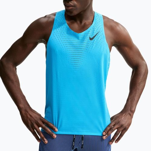 Koszulka do biegania męska Nike AeroSwift light current blue/black