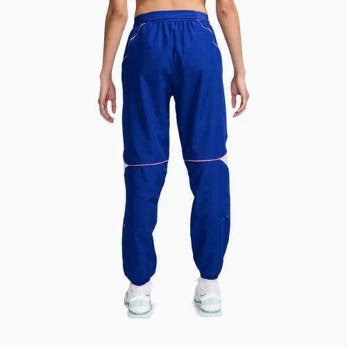Spodnie damskie Nike Swoosh Dri-Fit old royal/football grey/pink rise